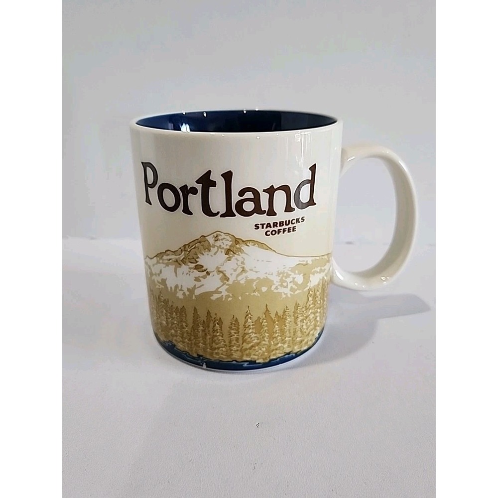 Starbucks Portland City Mug 2012 Collector Series 16oz Mt Hood Skyline Mug